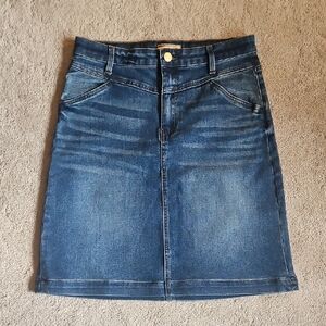 Kut from the Kloth Paula Skirt Dark Blue Denim